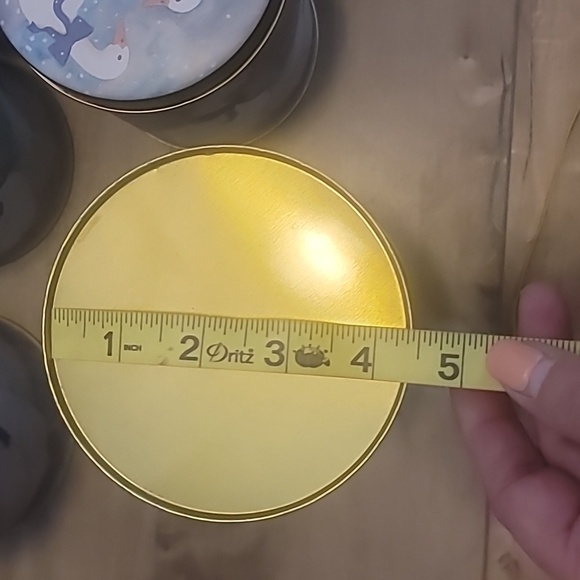 2 sets of vintage winter geese nesting tins one missing lid - Picture 5 of 6